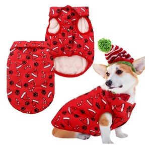 Holiday Red Dog Coat New